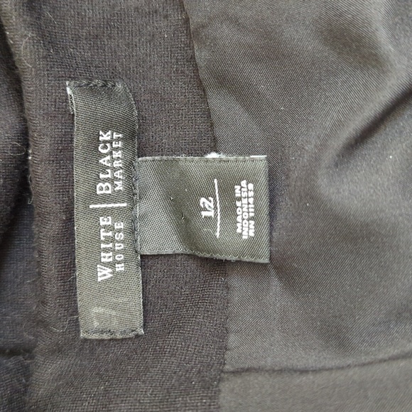 💎 WHBM Black Ponte Knit Seamed Pencil Skirt Size 12 - Flawed Gem - Picture 6 of 7